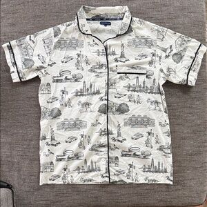 Katie Kime New York Toile Pajama Top